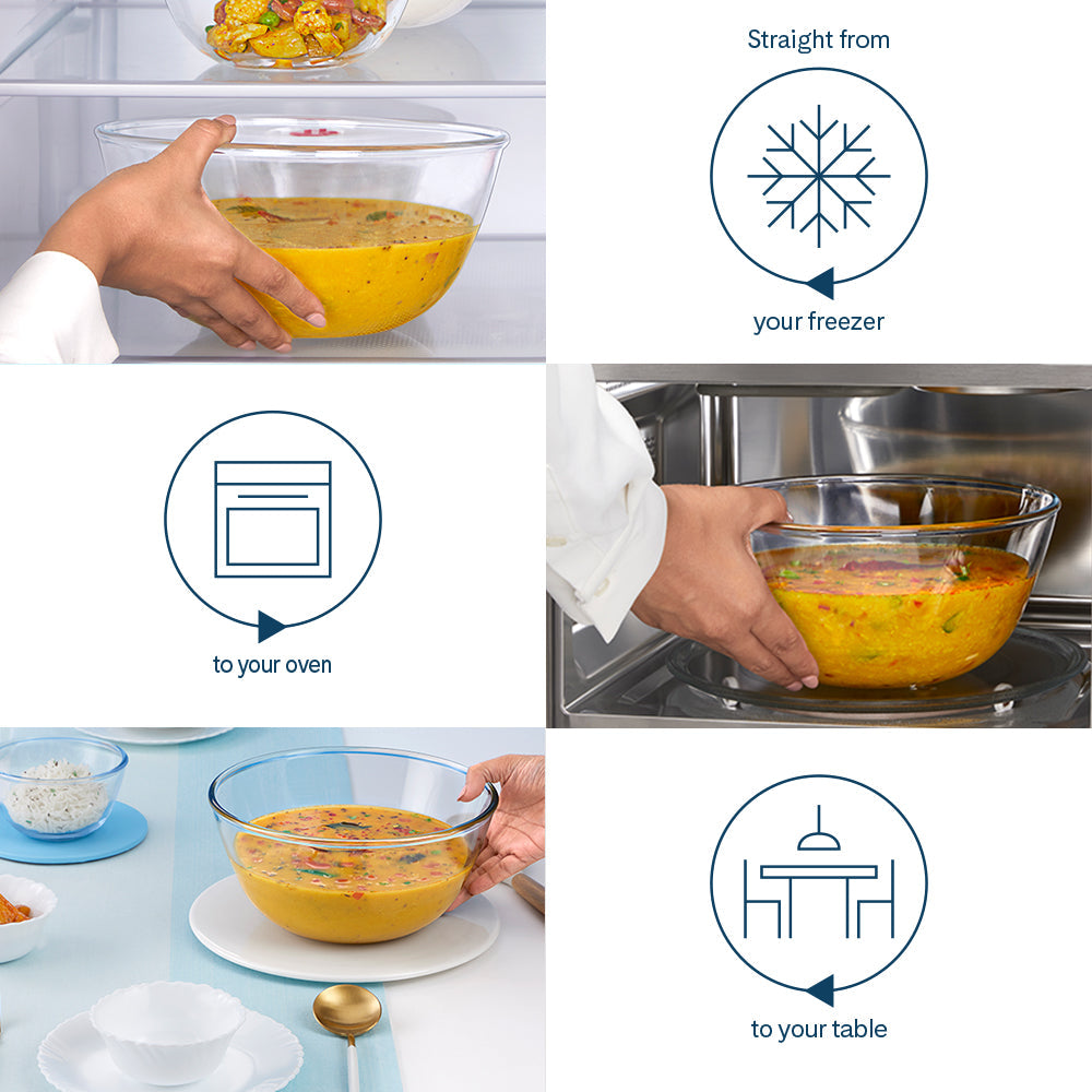 Larah Everyday Glass Bowls, 2.8L