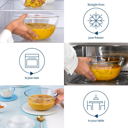 Larah Everyday Glass Bowls, 2.8L