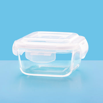 Larah Everyday Klip n Store Square Glass Container
