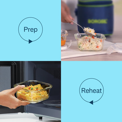 Larah Glass Klip n Store, Square Container