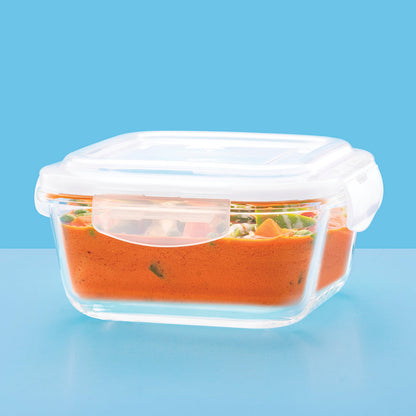 Larah Glass Klip n Store, Square Container