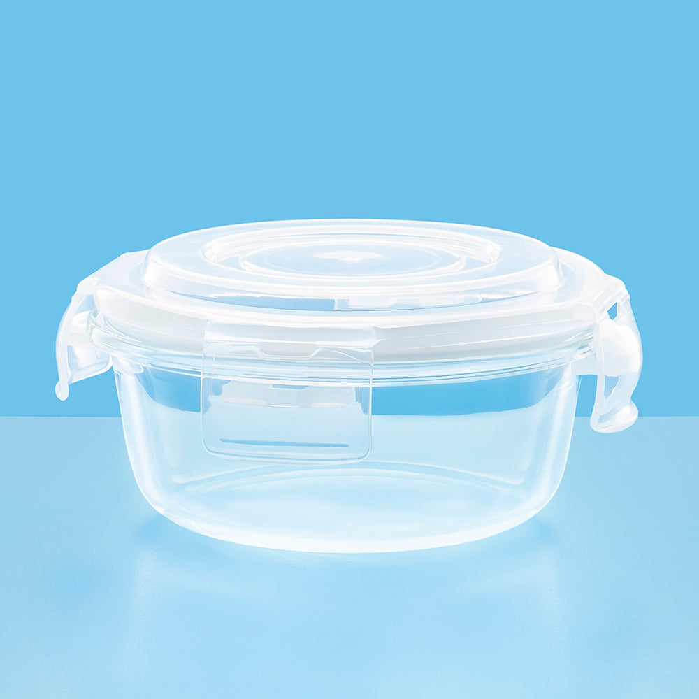 Larah Glass Klip n Store, Round Container India