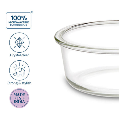 Larah Glass Klip n Store, Round Container