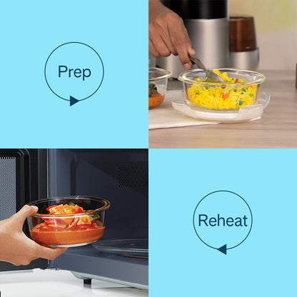 Larah Glass Klip n Store, Round Container