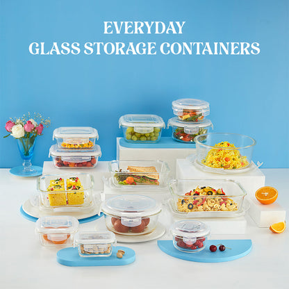 Larah Glass Klip n Store, Round Container