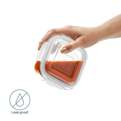 Larah Glass Klip n Store, Square Container