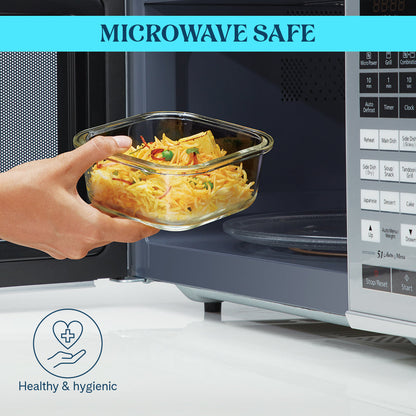 Larah Glass Klip n Store, Square Container