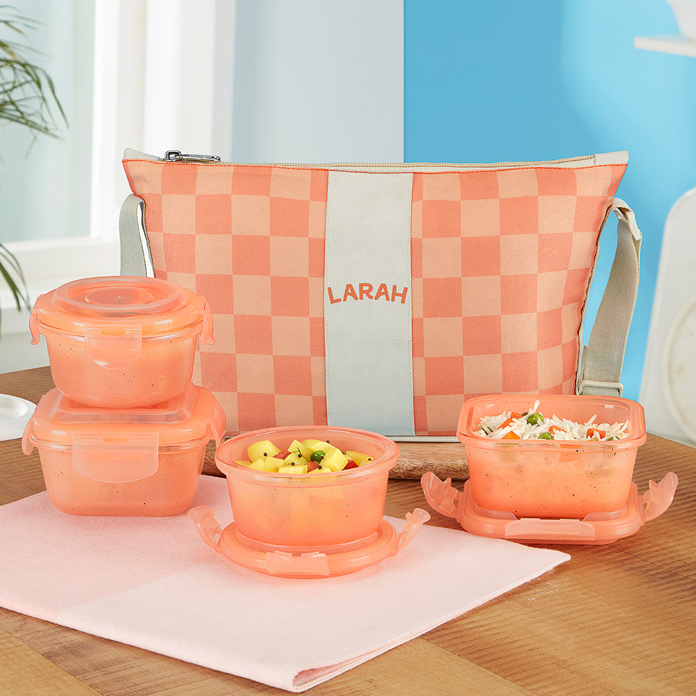 Larah Colormate Daisy Universal Lunch Box, Pink