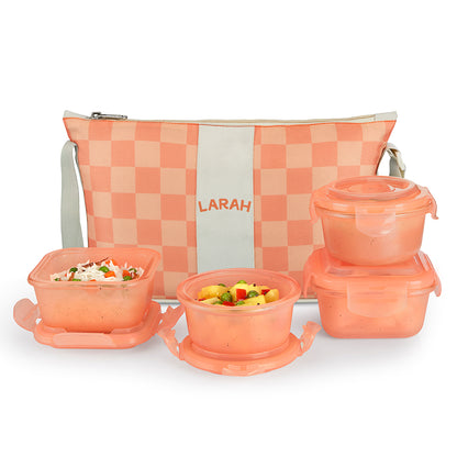 Larah Colormate Daisy Universal Lunch Box, Pink