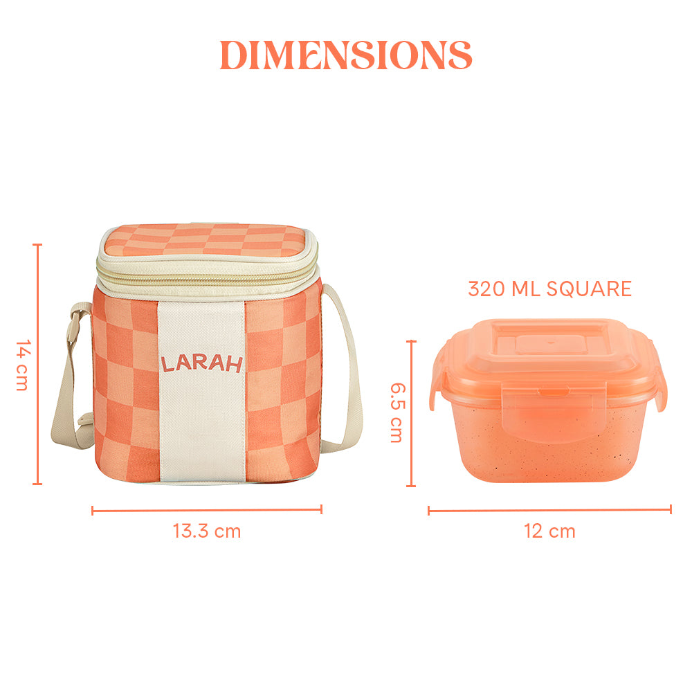 Larah Colormate Square Lunch Box, Pink