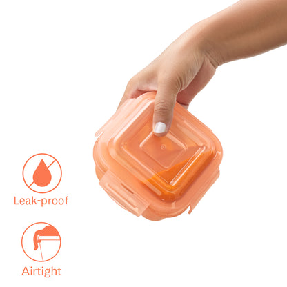 Larah Colormate Square Lunch Box, Pink