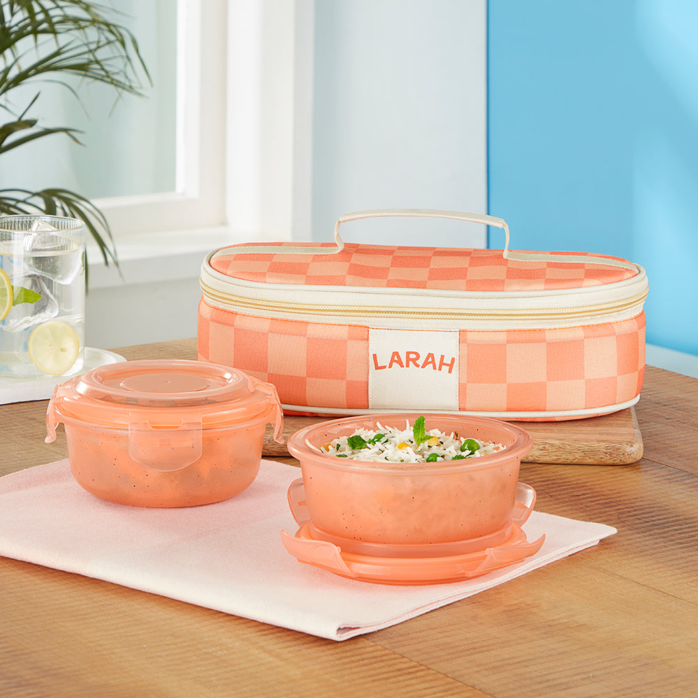 Larah Colormate Round Lunch Box, Pink