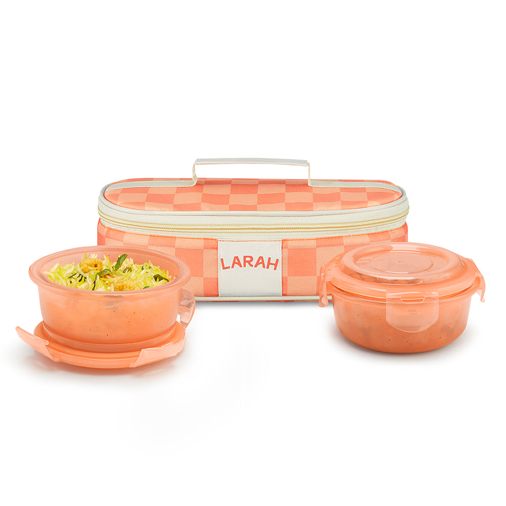 Larah Colormate Round Lunch Box, Pink