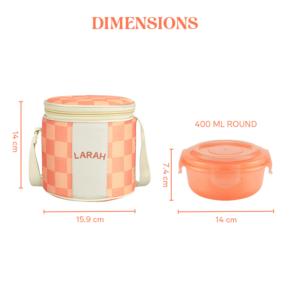 Larah Colormate Round Lunch Box, Pink