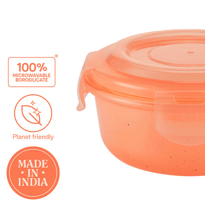 Larah Colormate Round Lunch Box, Pink