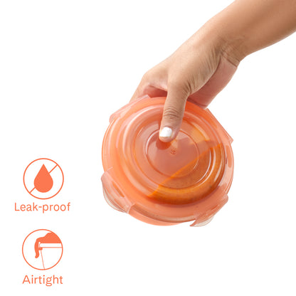 Larah Colormate Round Lunch Box, Pink