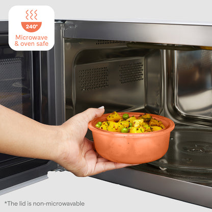 Larah Colormate Round Lunch Box, Pink