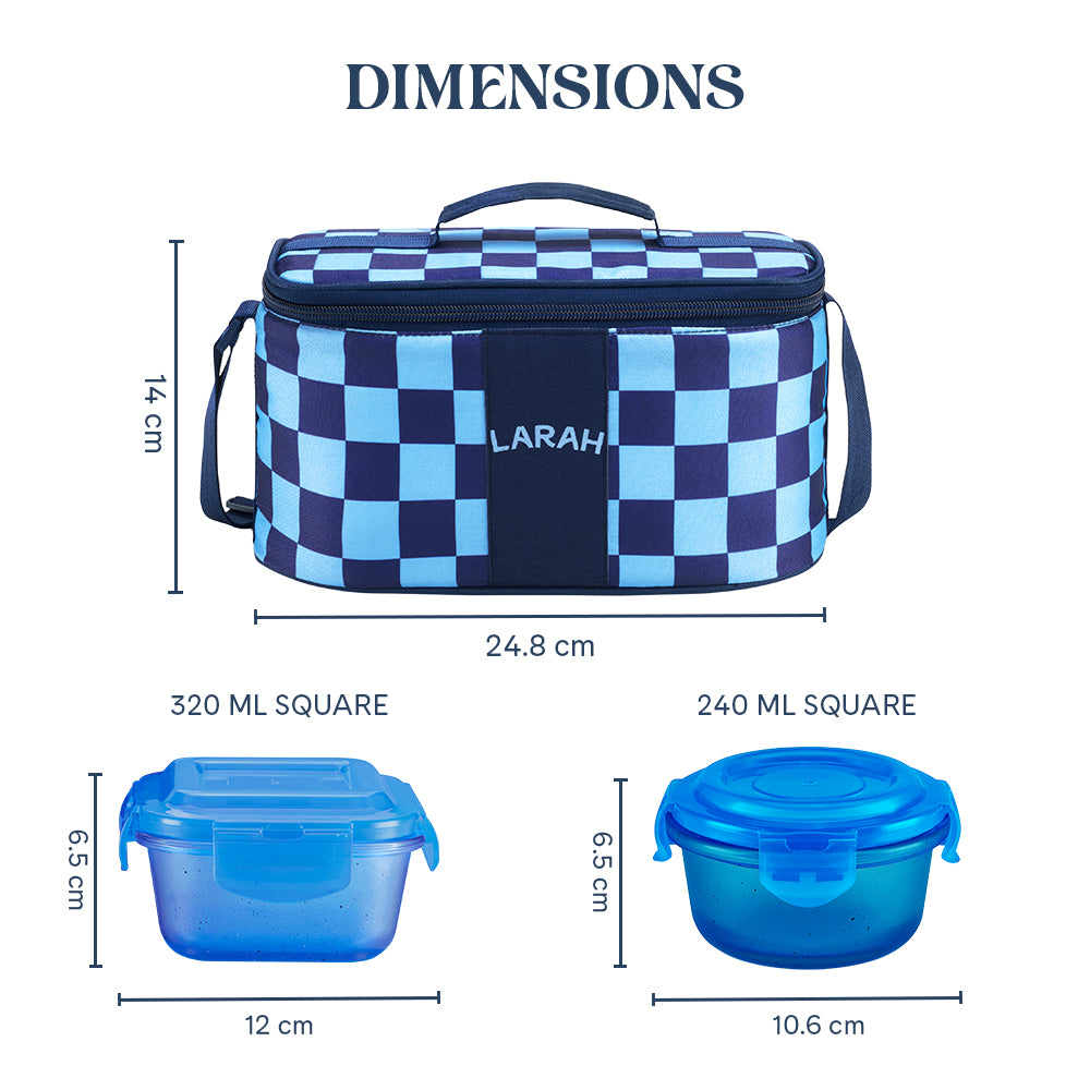 Larah Colormate Universal Lunch Box, Blue