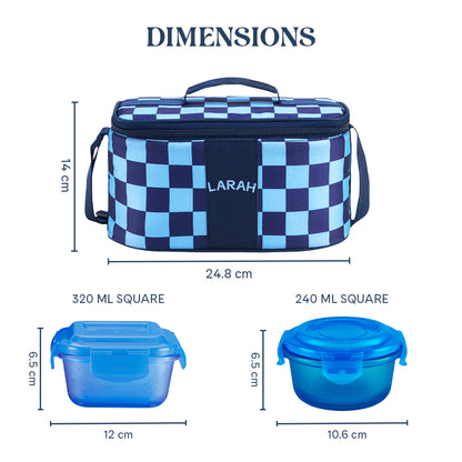 Larah Colormate Universal Lunch Box, Blue