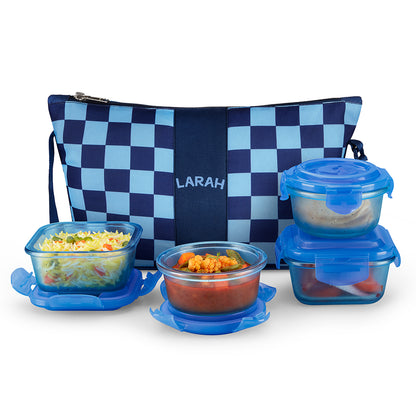 Larah Colormate Daisy Universal Lunch Box, Blue
