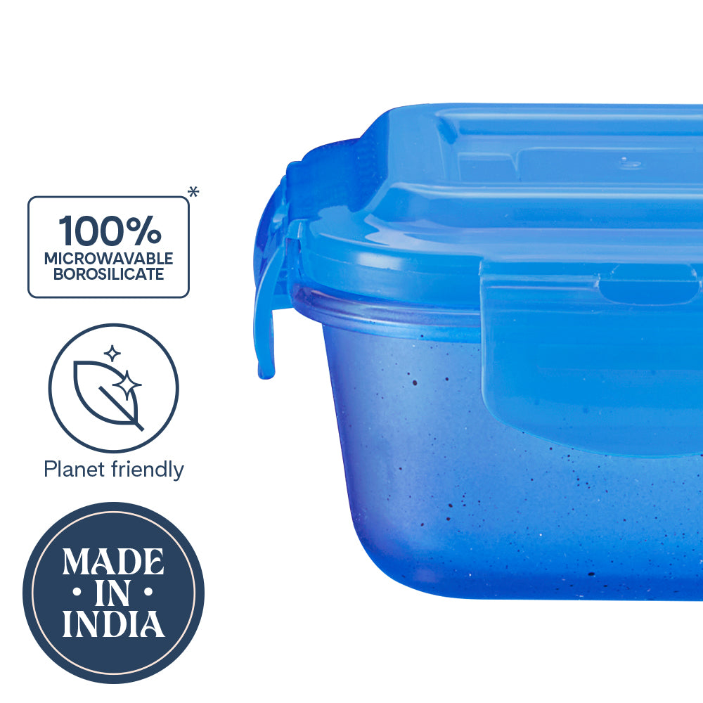 Larah Colormate Daisy Universal Lunch Box, Blue