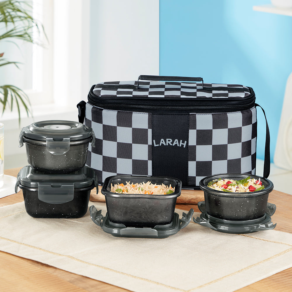 Larah Colormate Universal Lunch Box, Black