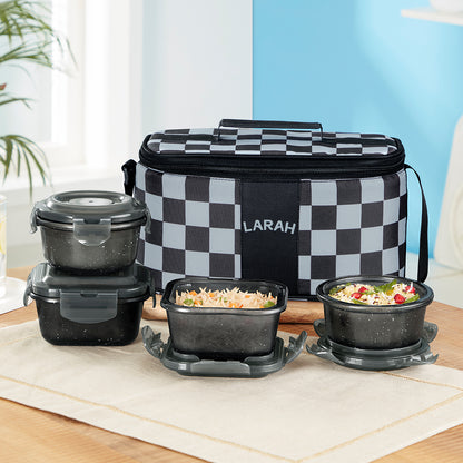 Larah Colormate Universal Lunch Box, Black