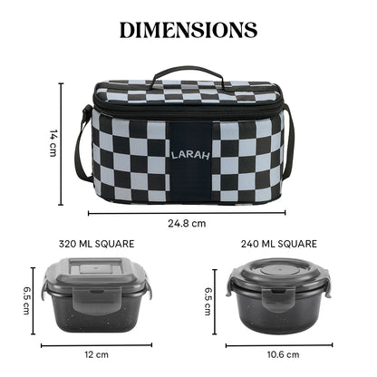 Larah Colormate Universal Lunch Box, Black