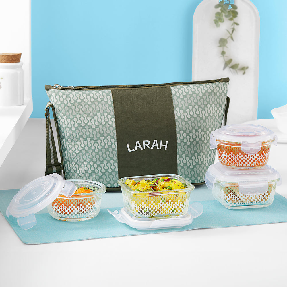 Larah Gracia Daisy Glass Lunchbox