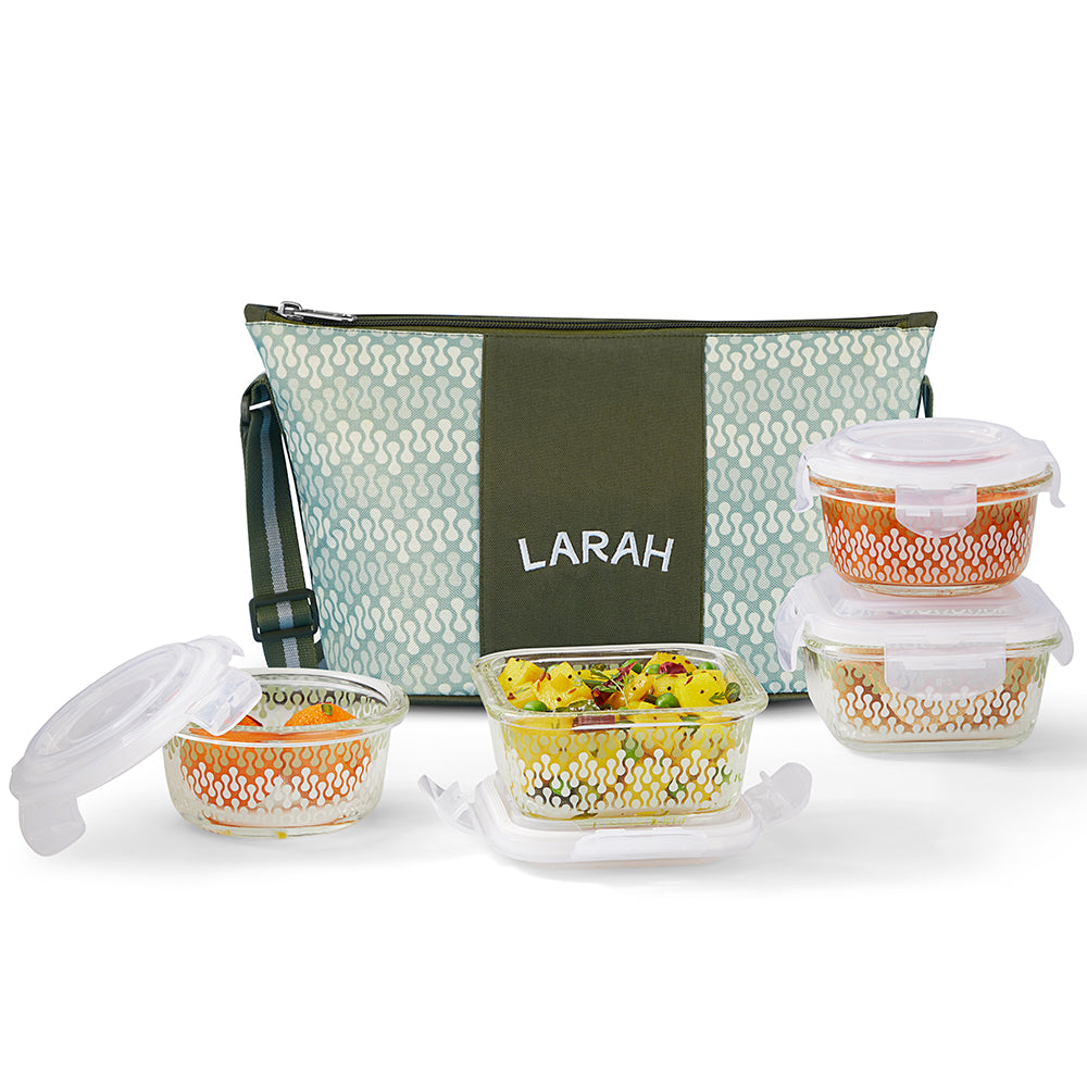 Larah Gracia Daisy Glass Lunchbox