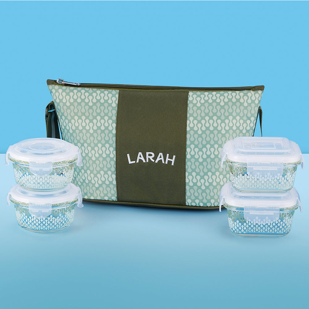 Larah Gracia Daisy Glass Lunchbox