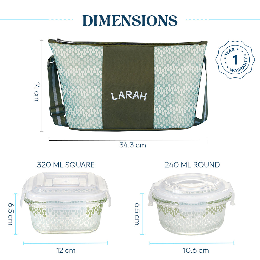 Larah Gracia Daisy Glass Lunchbox