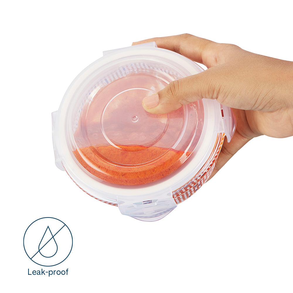 Larah Vogue Glass Lunchbox, Round x 3