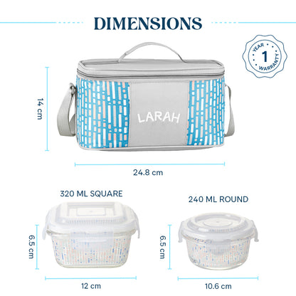 Larah Vogue Universal Glass Lunchbox