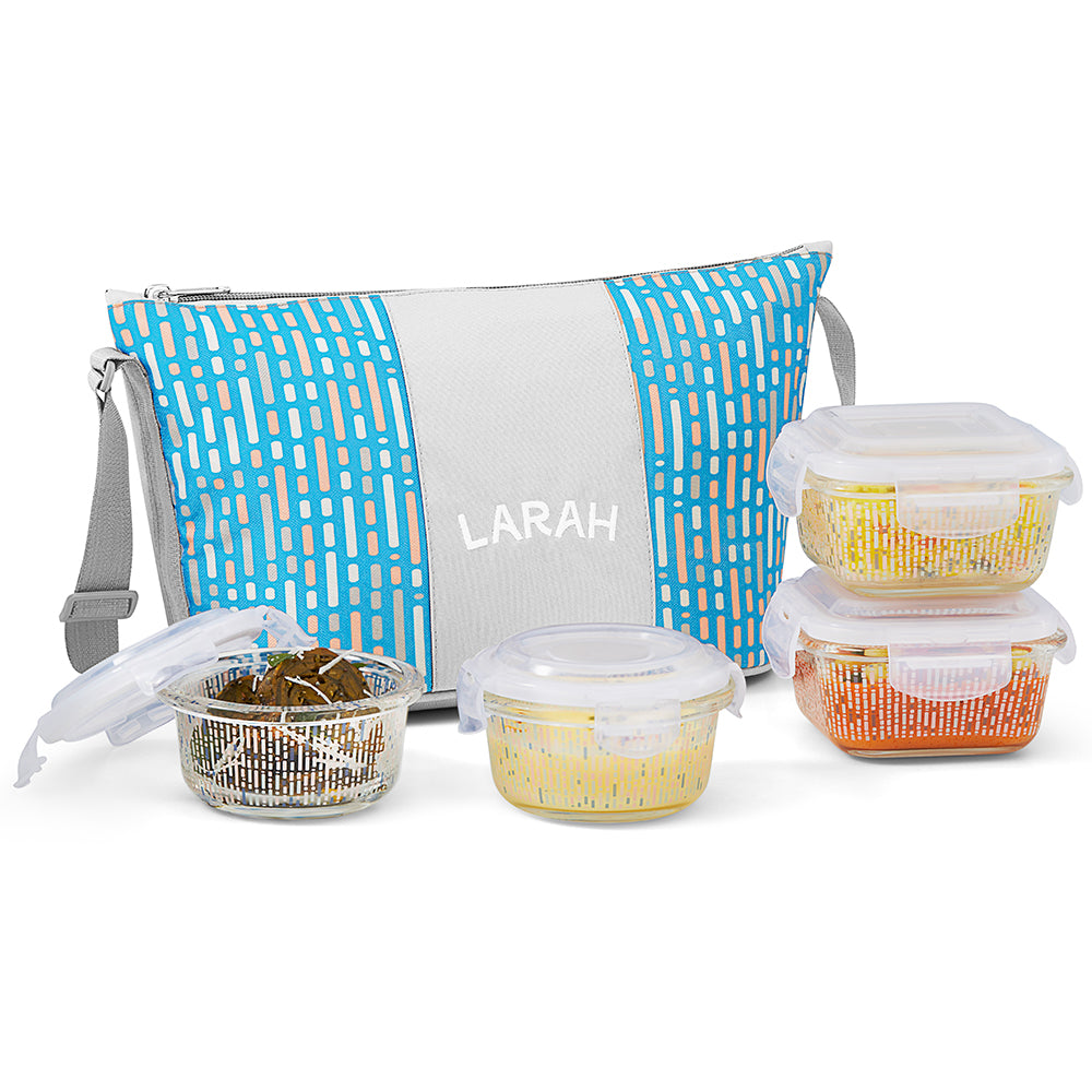 Larah Vogue Daisy Glass Lunchbox