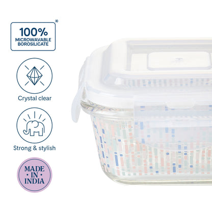 Larah Vogue Daisy Glass Lunchbox