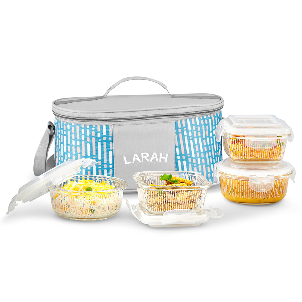 Larah Vogue Glass Lunchbox