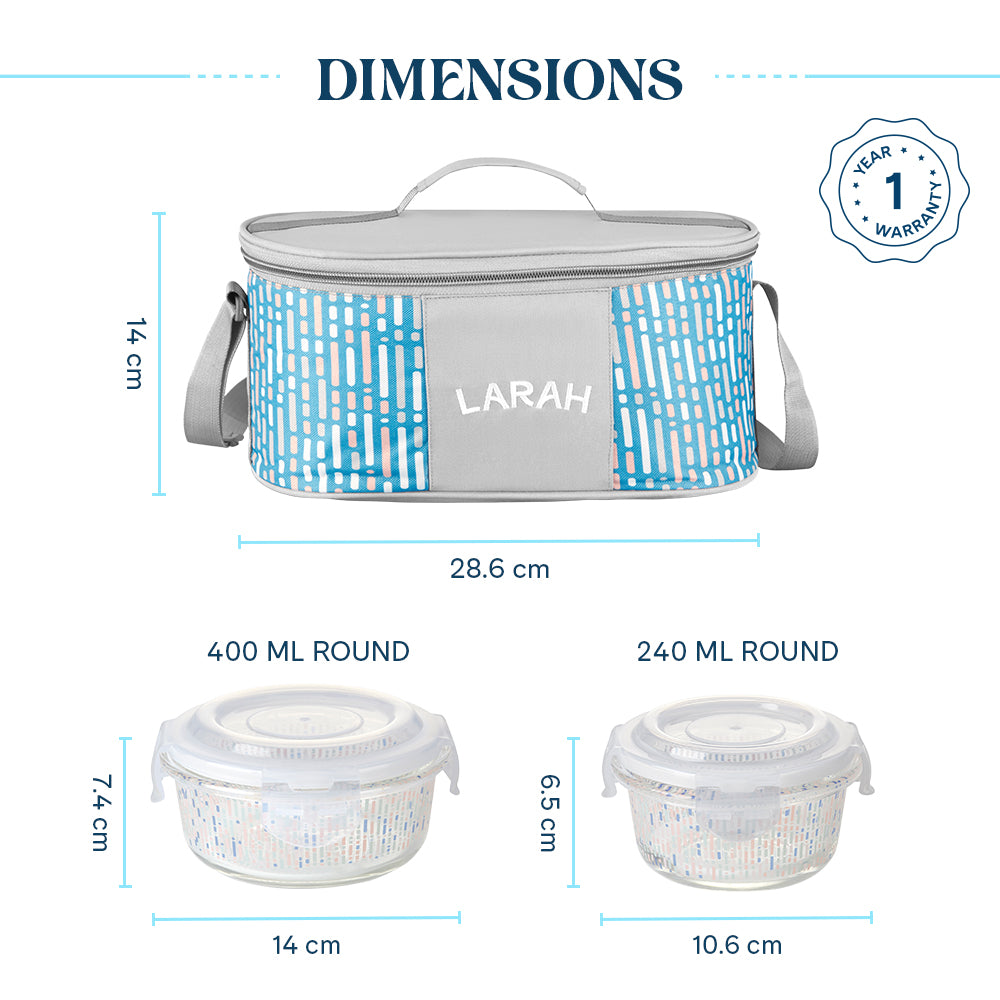 Larah Vogue Fusion Glass Lunchbox