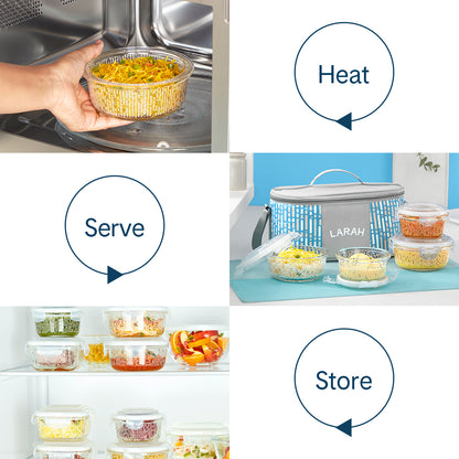 Larah Vogue Fusion Glass Lunchbox