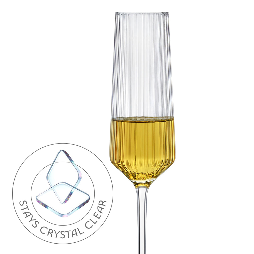 Diamond Champagne Glass, Set of 2