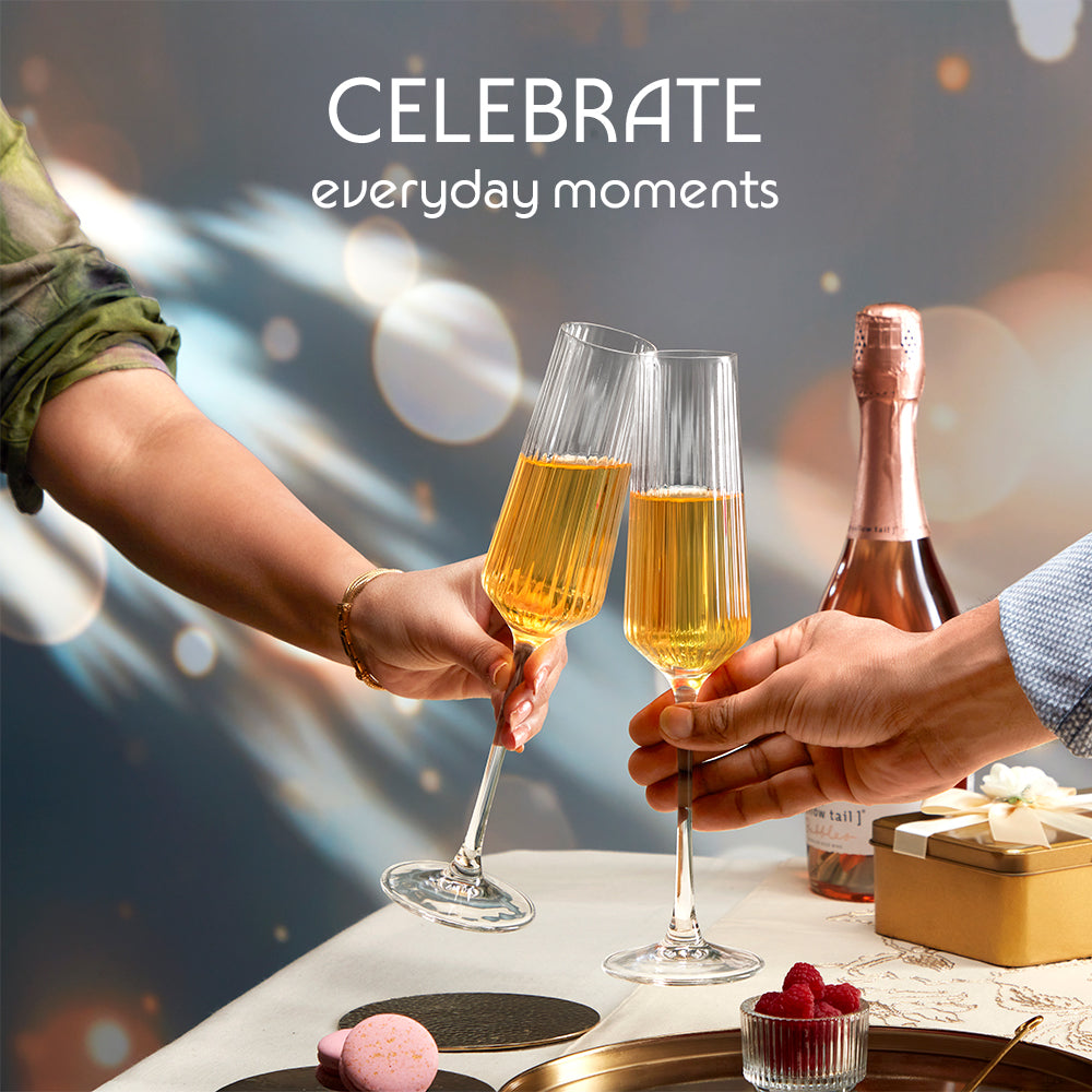 Diamond Champagne Glass, Set of 2