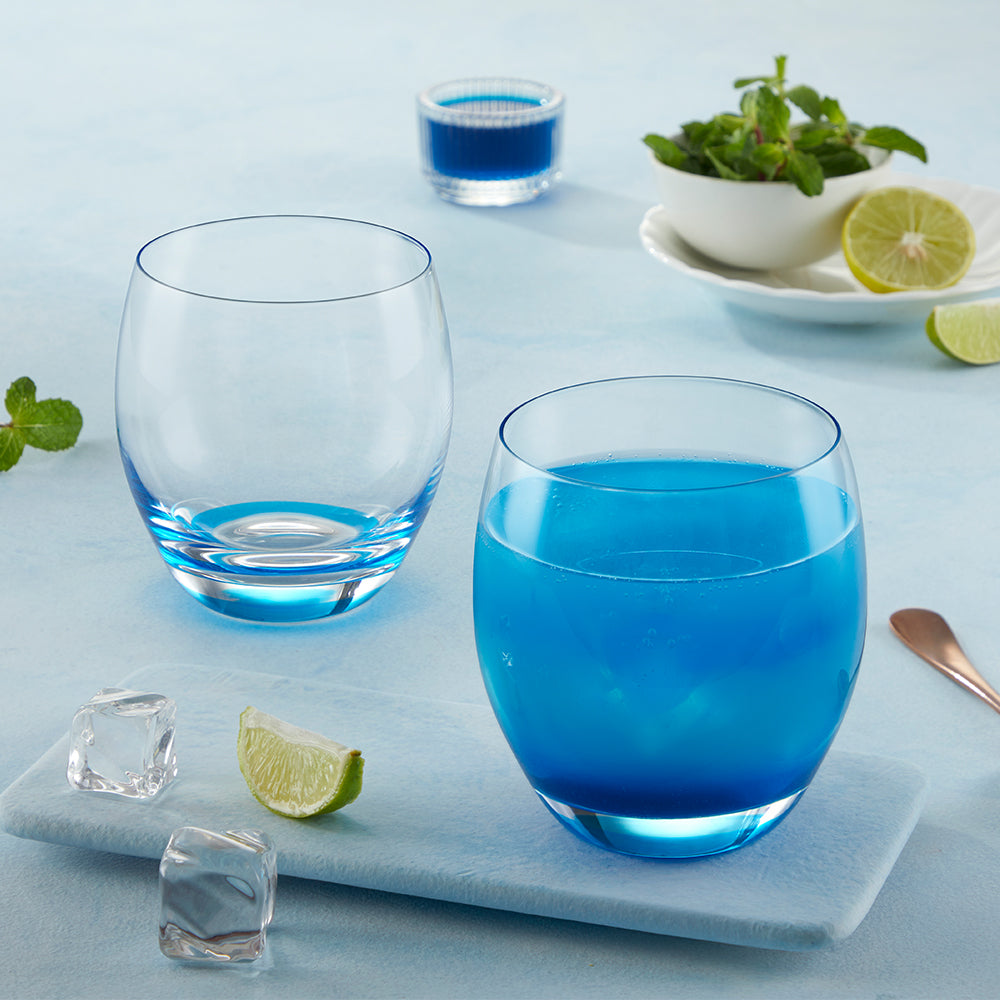 Bliss Glass Tumbler Set, Blue