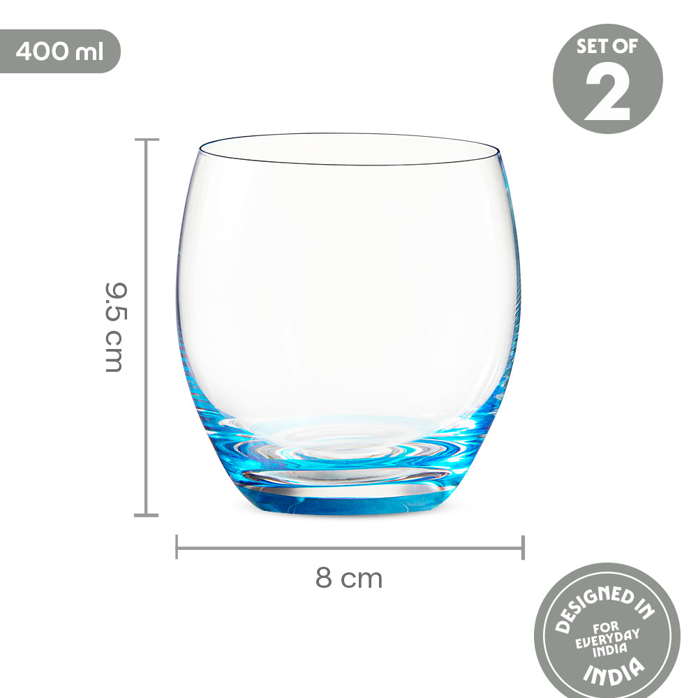 Bliss Glass Tumbler Set, Blue