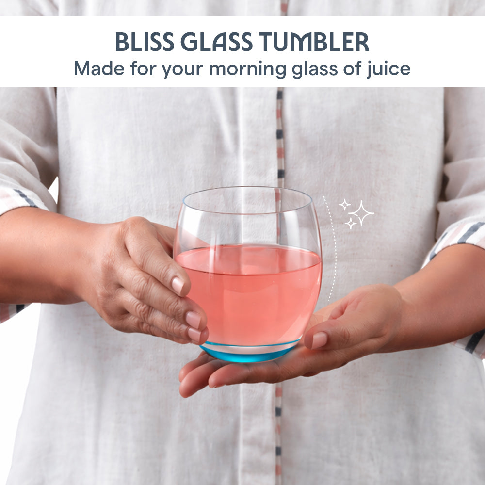 Bliss Glass Tumbler Set, Blue
