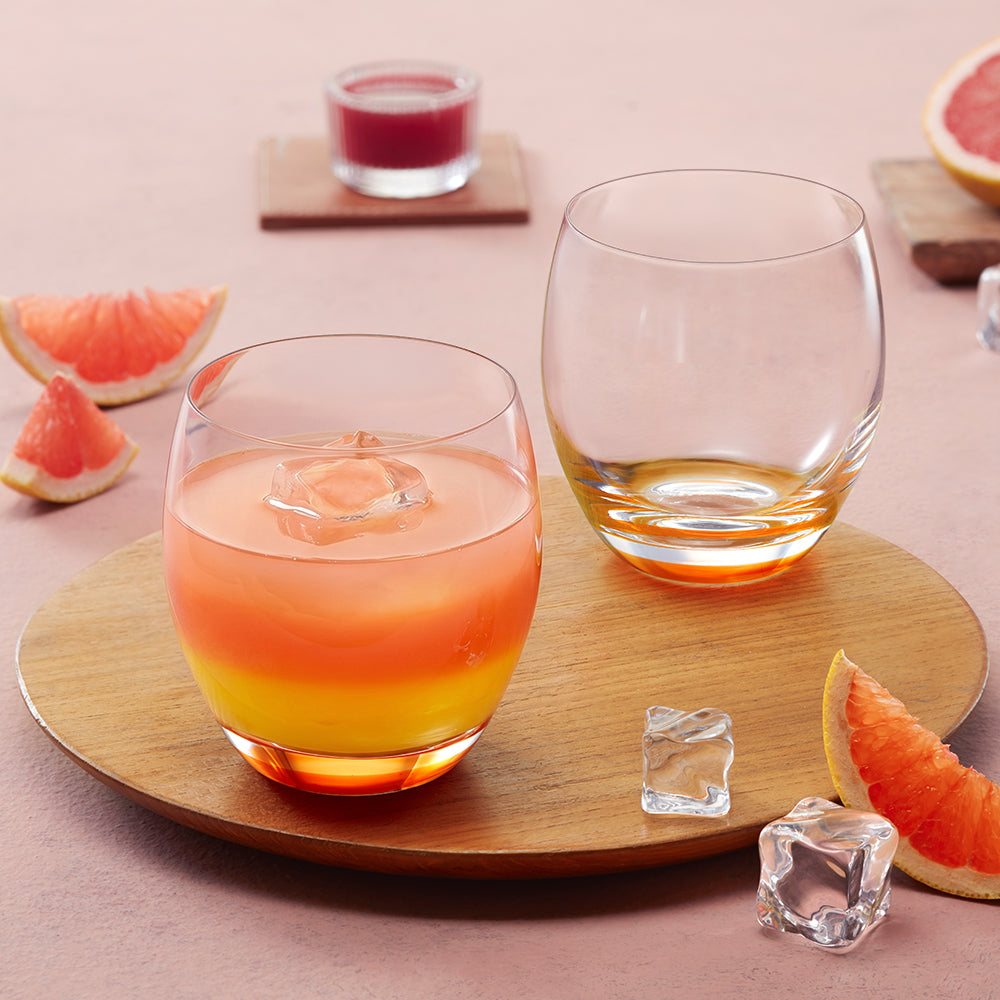 Bliss Glass Tumbler Set, Orange