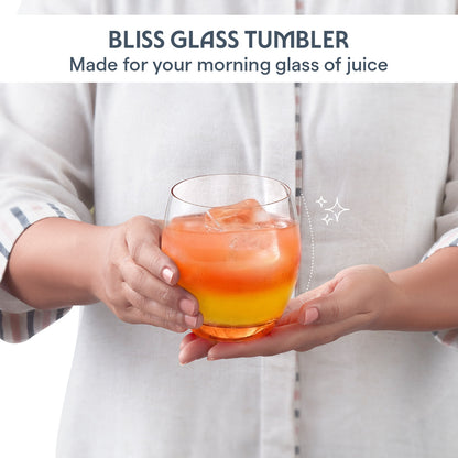 Bliss Glass Tumbler Set, Orange