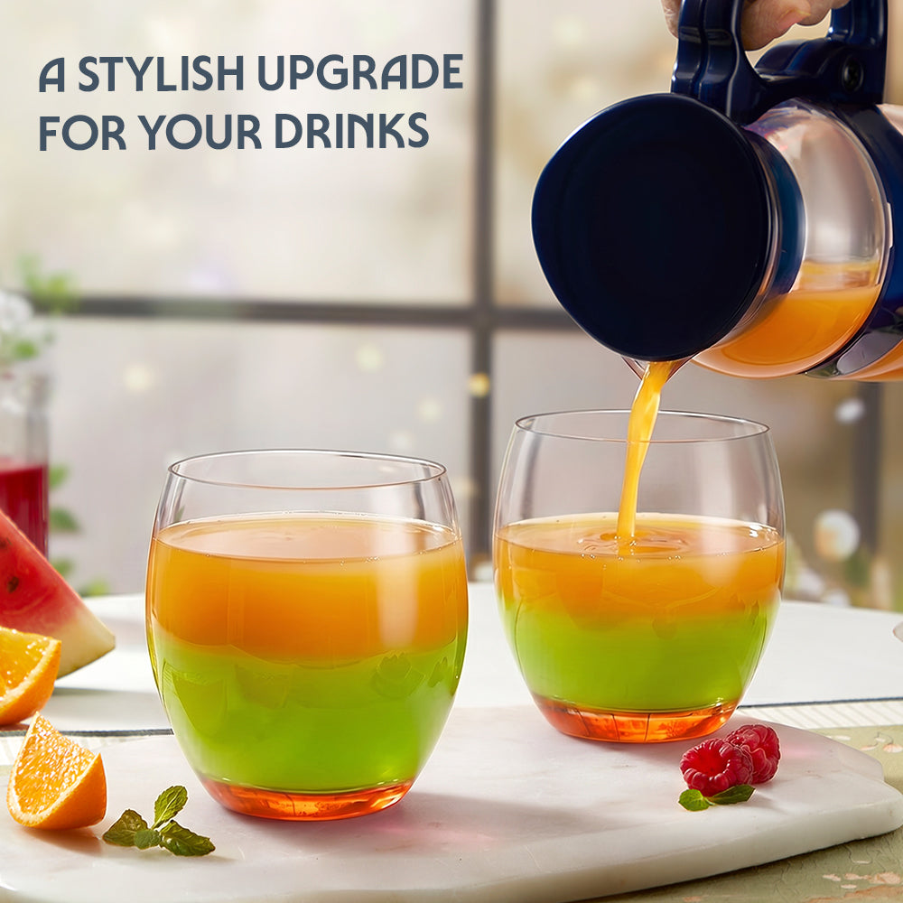 Bliss Glass Tumbler Set, Orange