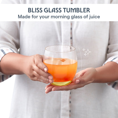 Bliss Glass Tumbler Set, Yellow