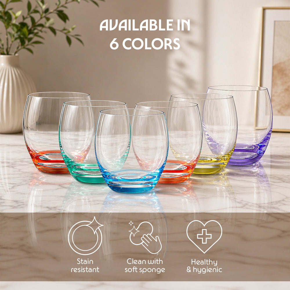 Bliss Glass Tumbler Set, Yellow