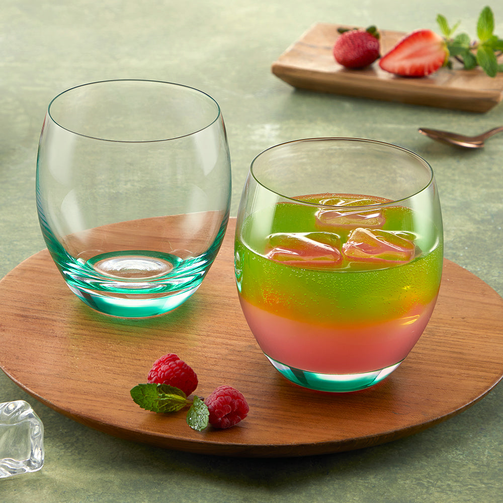 Bliss Glass Tumbler Set, Green